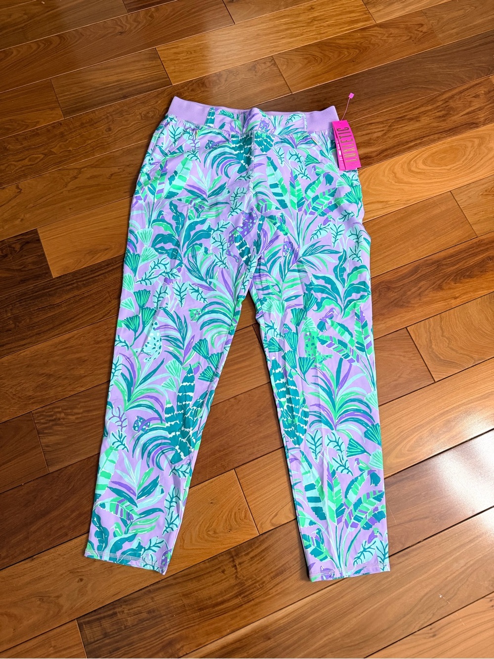 Lilly Pulitzer Lavender, Teal & Mint Tropical Print Leggings